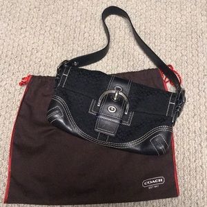 Small black Coach bag.